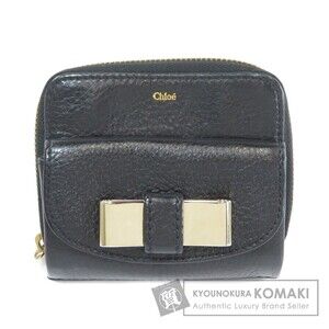 Chloe Ribbon Motif Bifold Wallet Leather